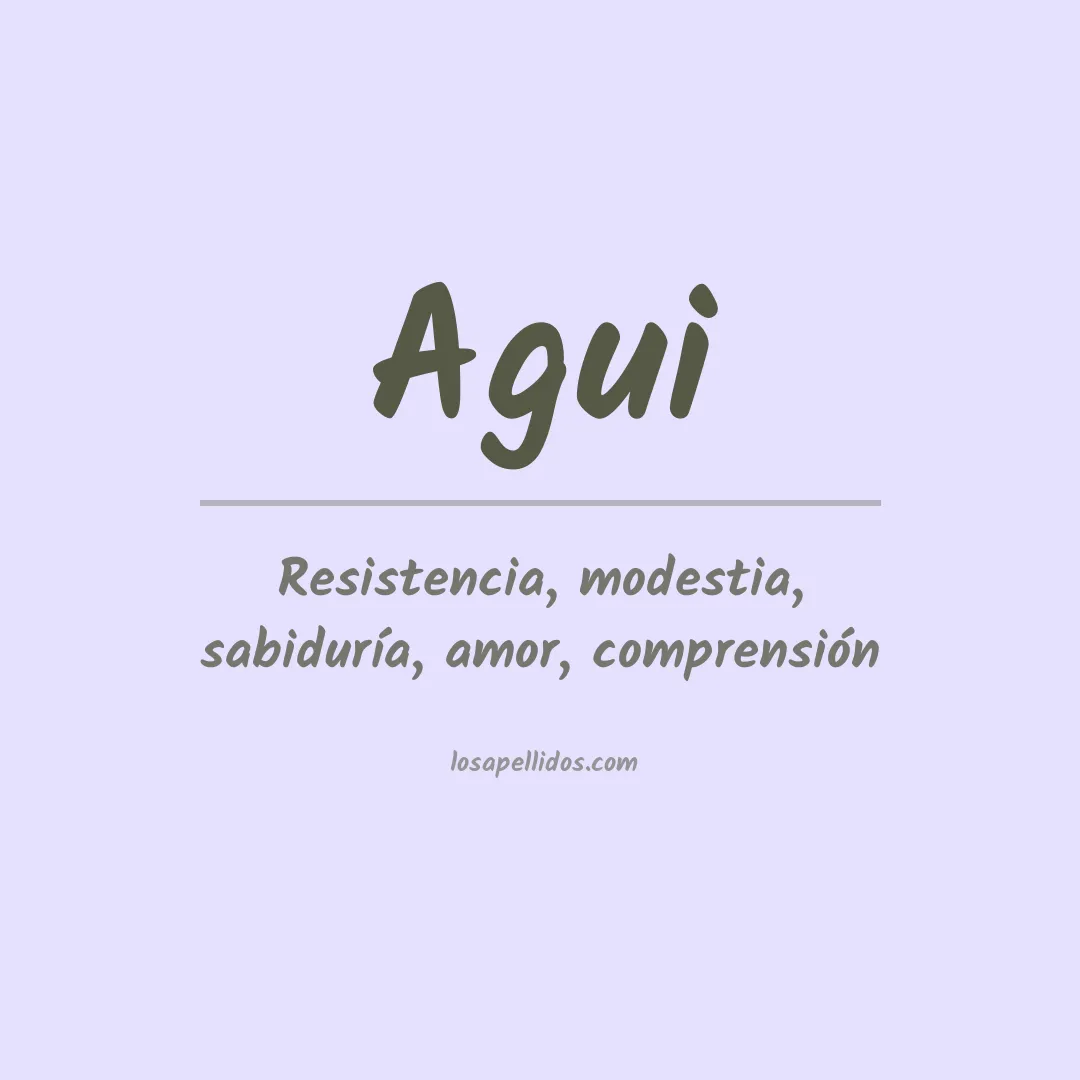 Apellido Agui