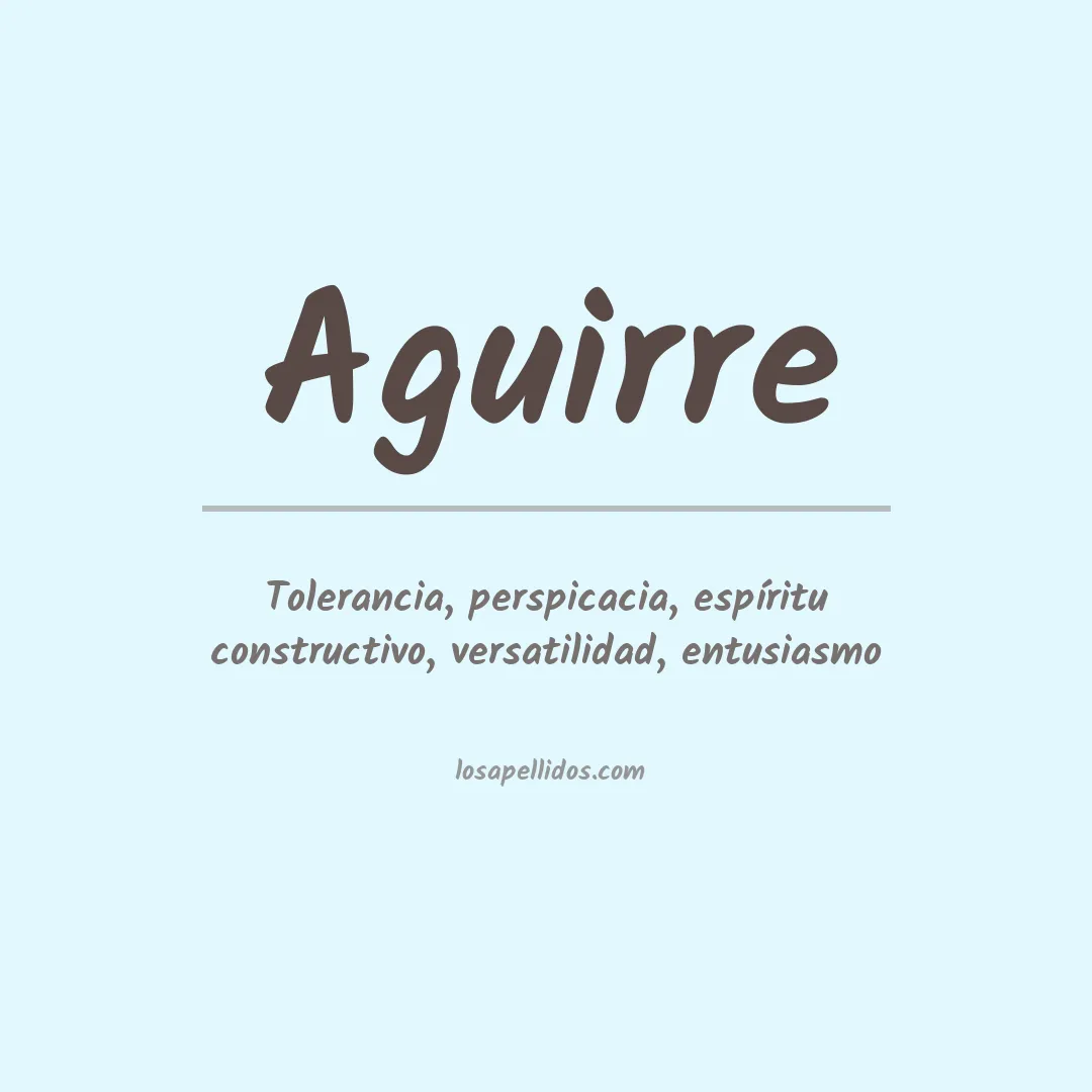 Significado del Apellido Aguirre