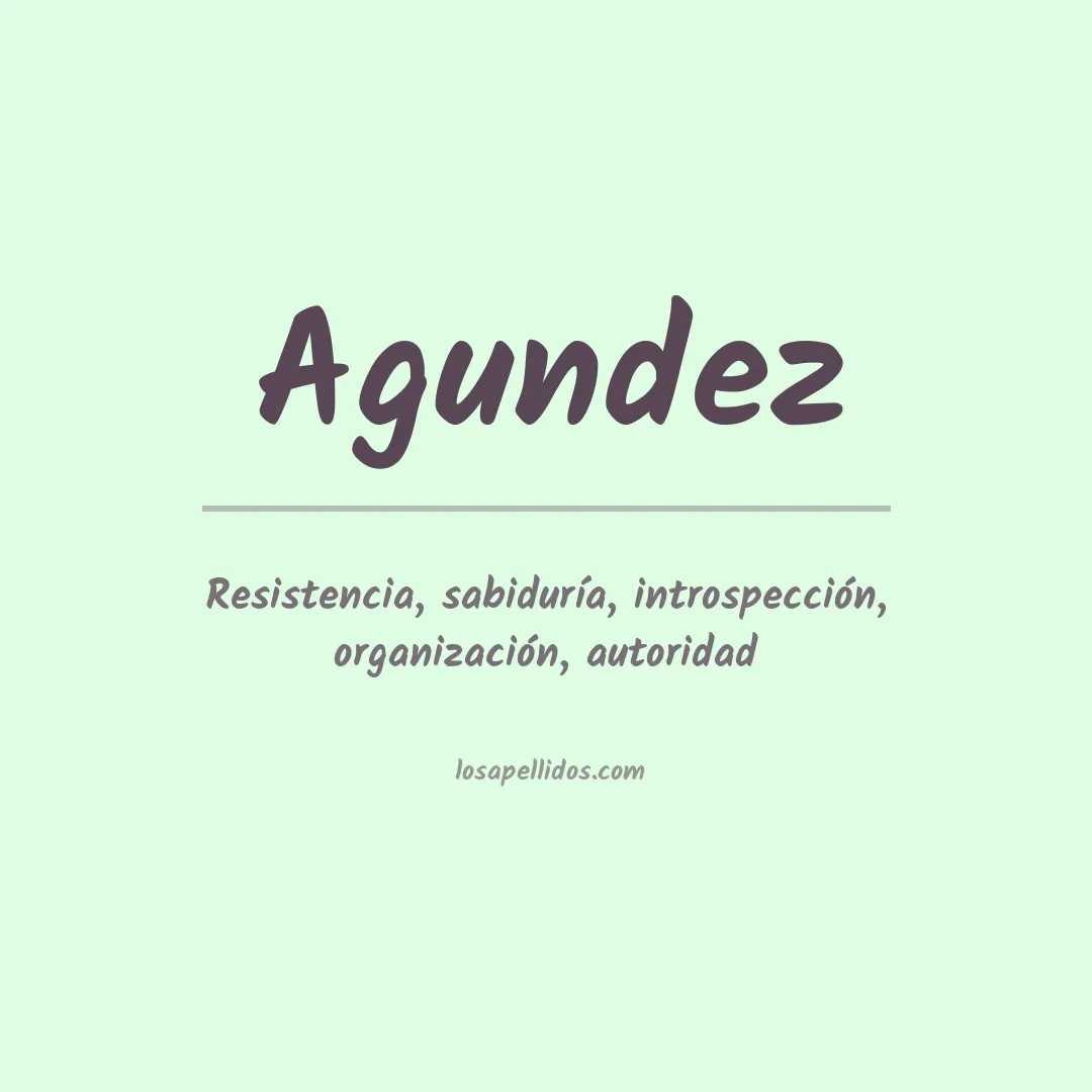 Apellido Agundez