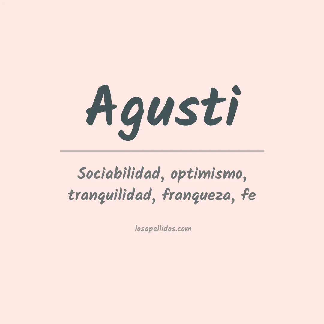 Apellido Agusti