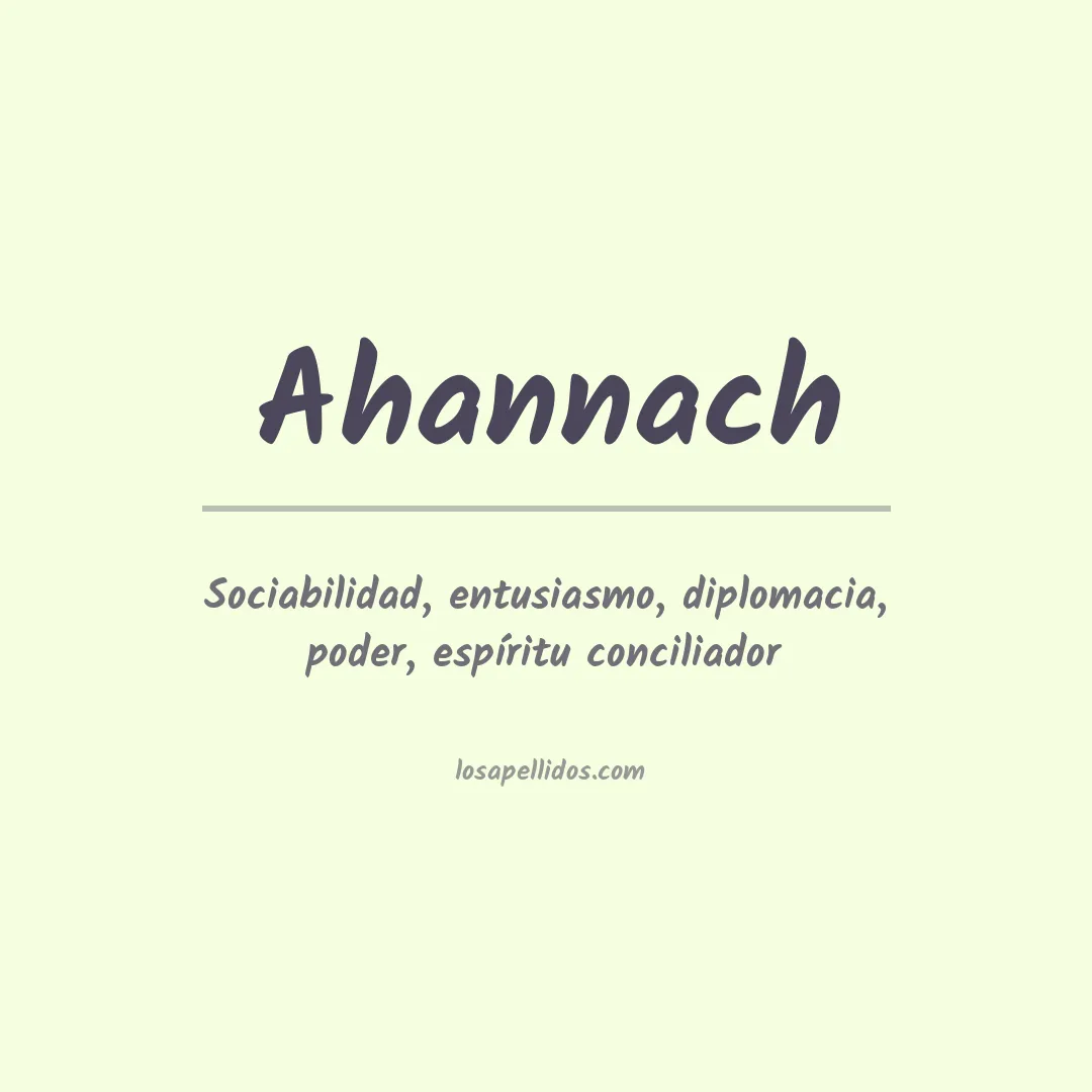 Apellido Ahannach