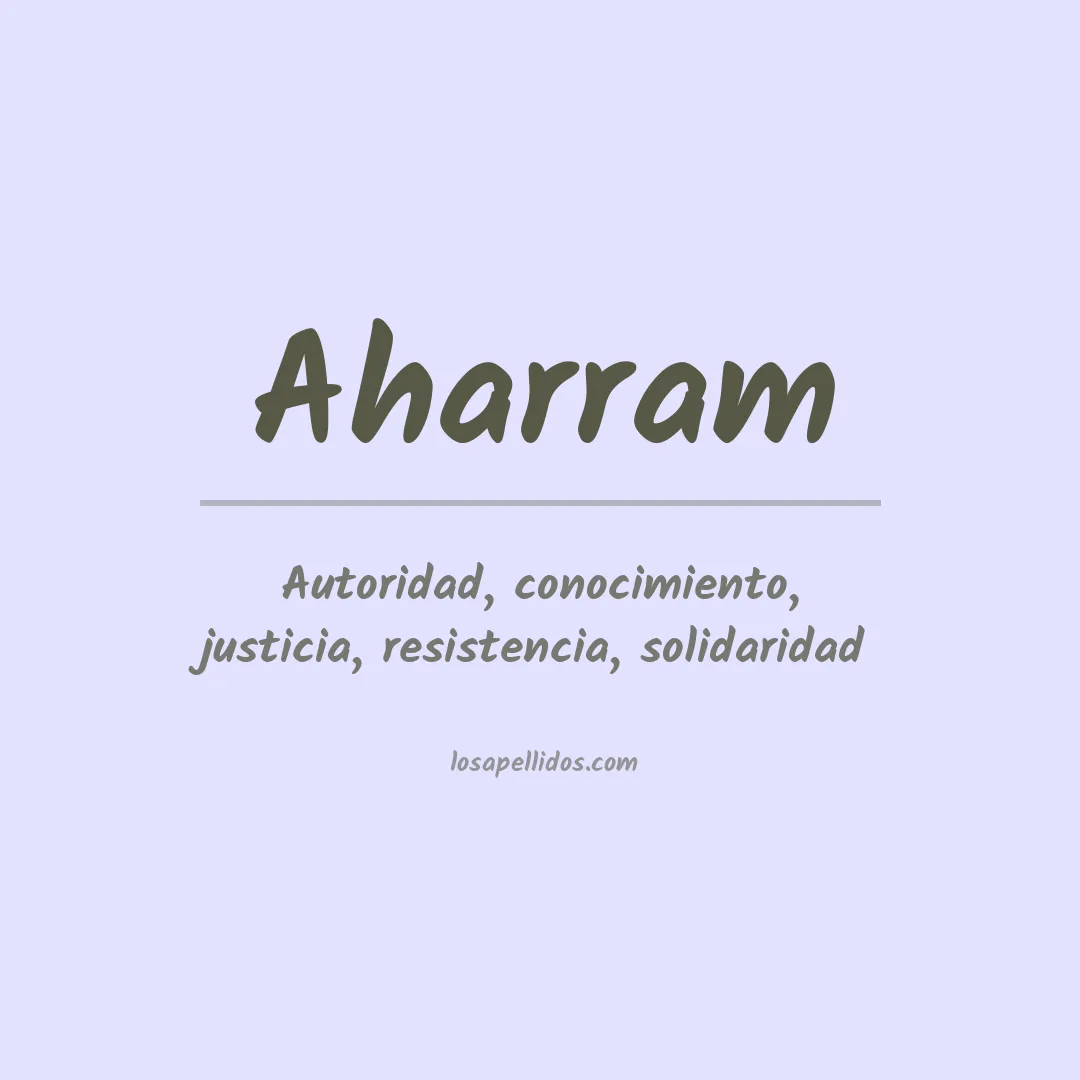 Apellido Aharram