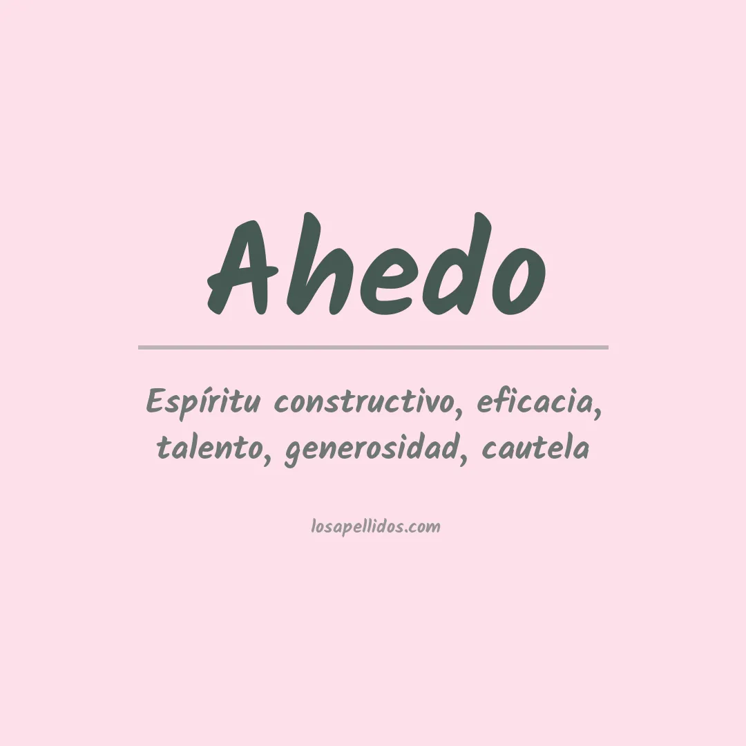 Apellido Ahedo