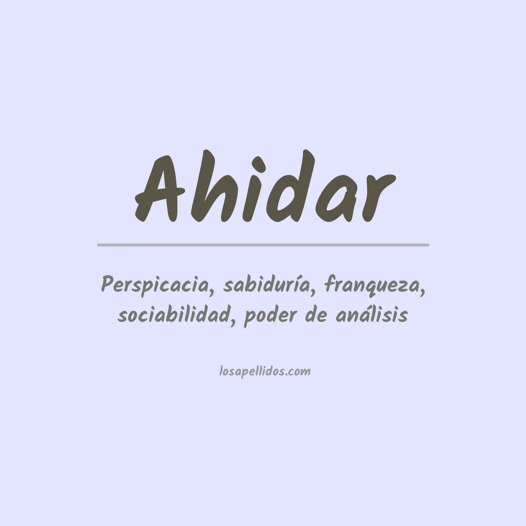 Apellido Ahidar