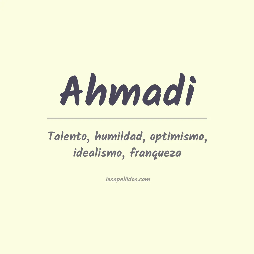 Apellido Ahmadi