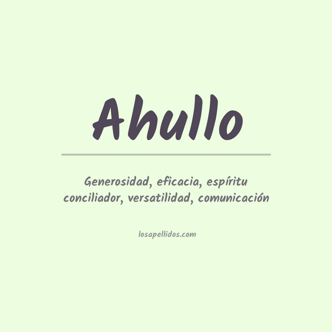 Apellido Ahullo