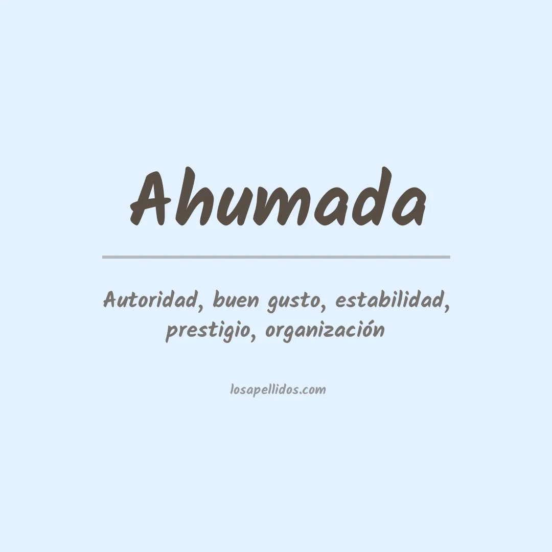 Apellido Ahumada