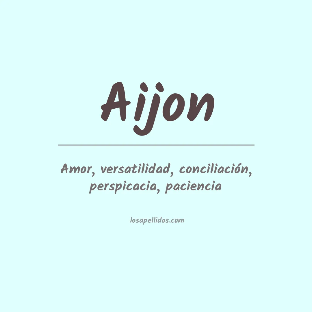 Significado del Apellido Aijon
