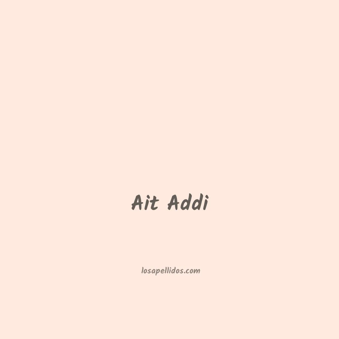 Ait addi en chino
