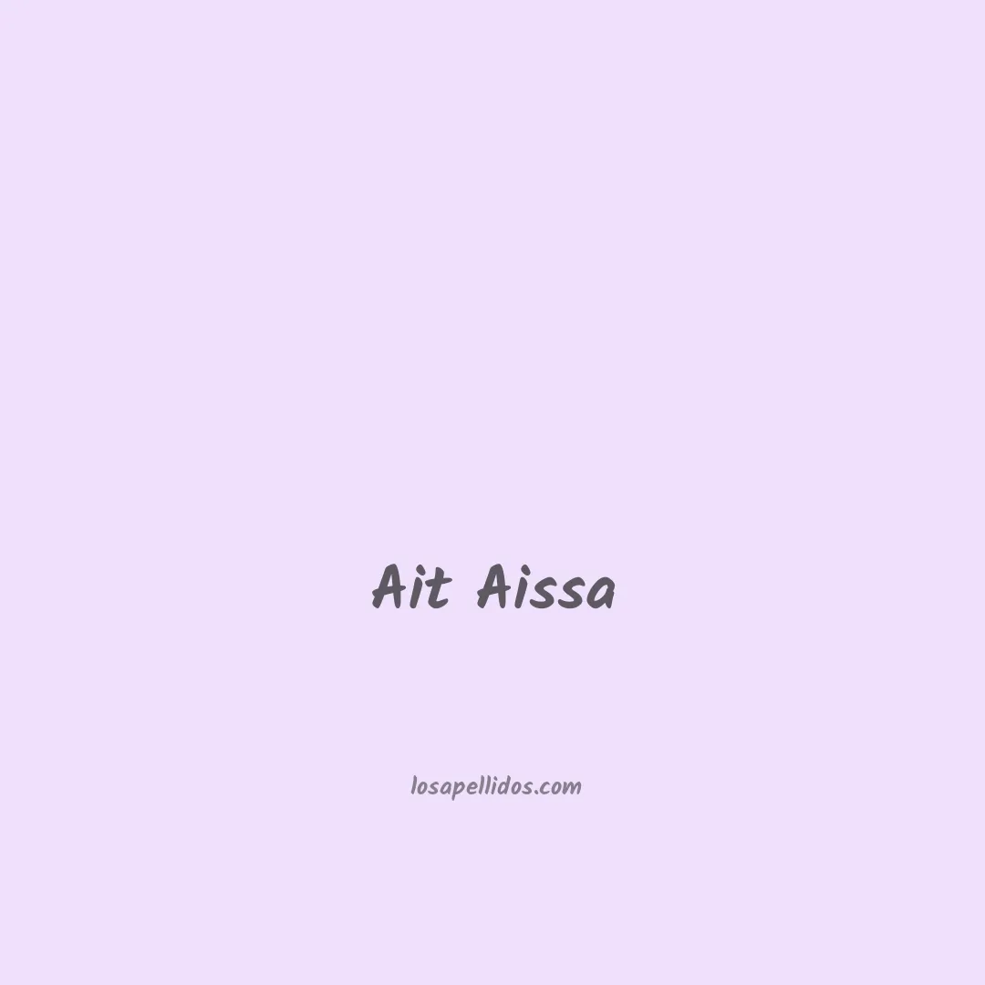 Ait aissa en chino