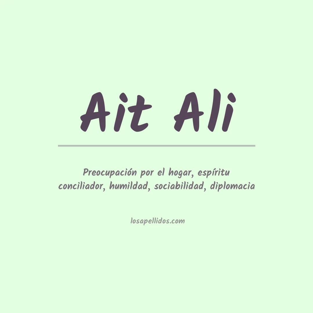 Apellido Ait ali