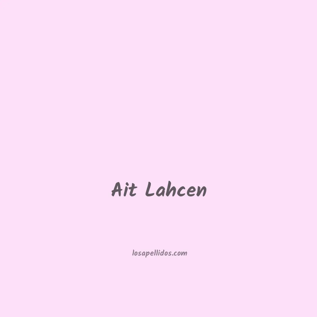 Ait lahcen en chino