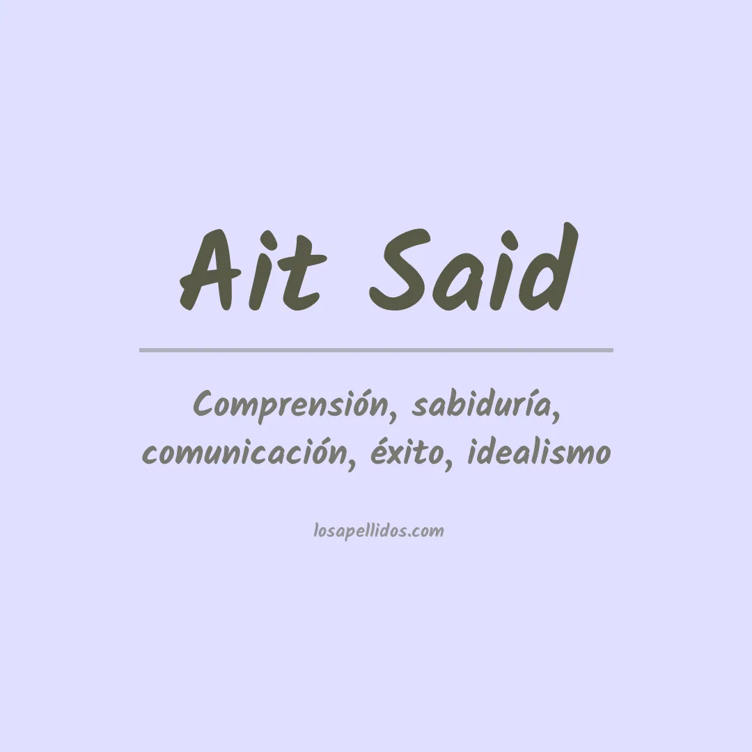 Apellido Ait said