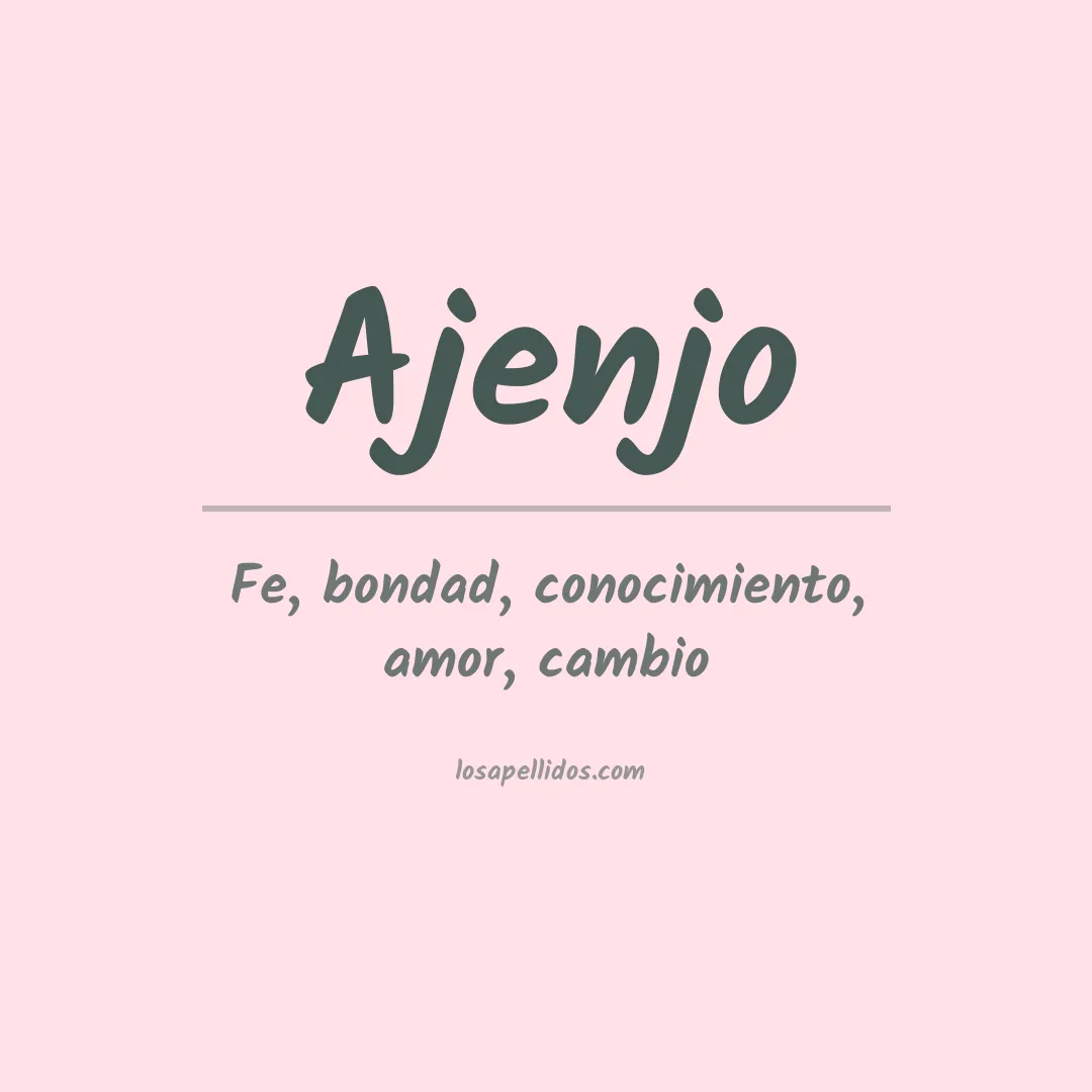 Apellido Ajenjo