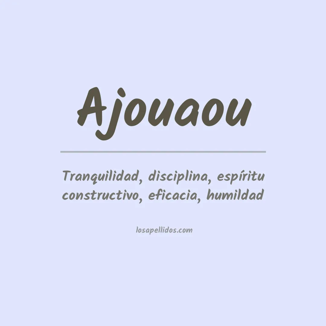 Apellido Ajouaou