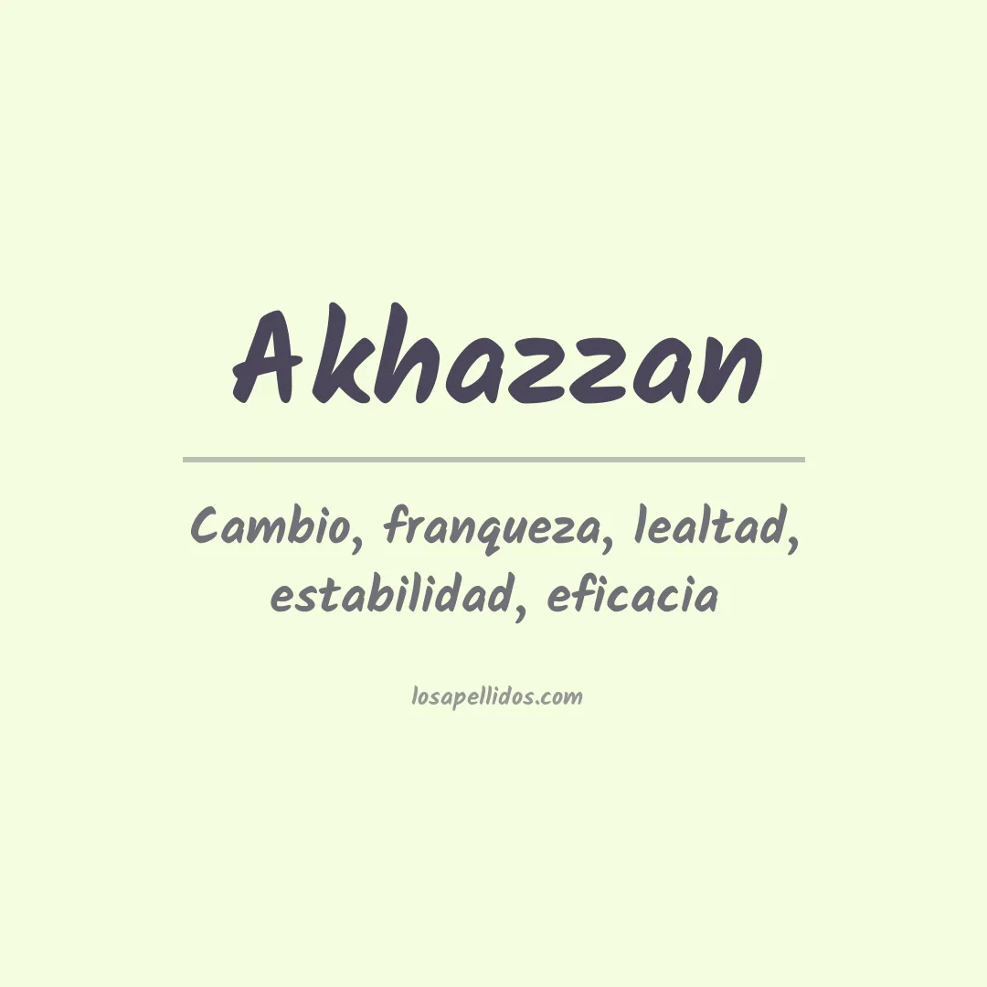 Apellido Akhazzan