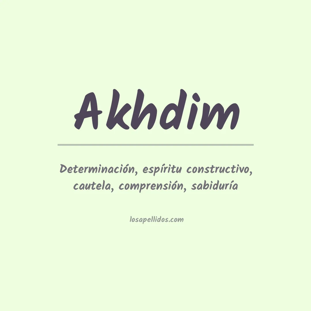 Apellido Akhdim