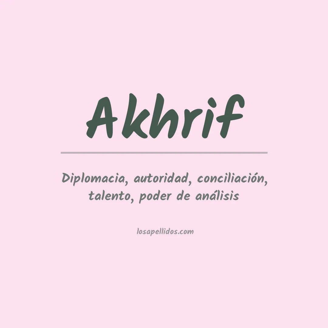 Apellido Akhrif