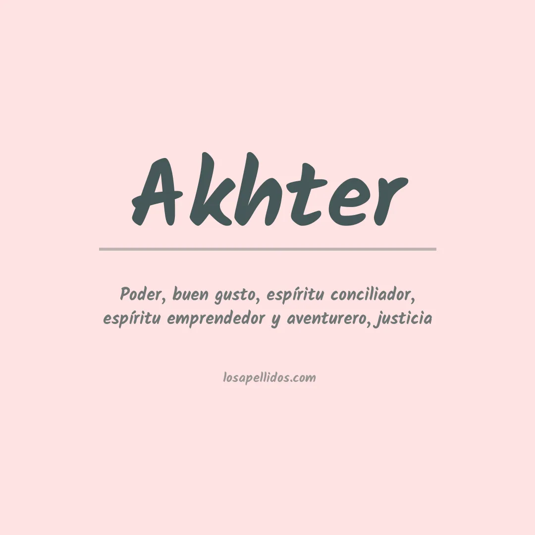 Apellido Akhter