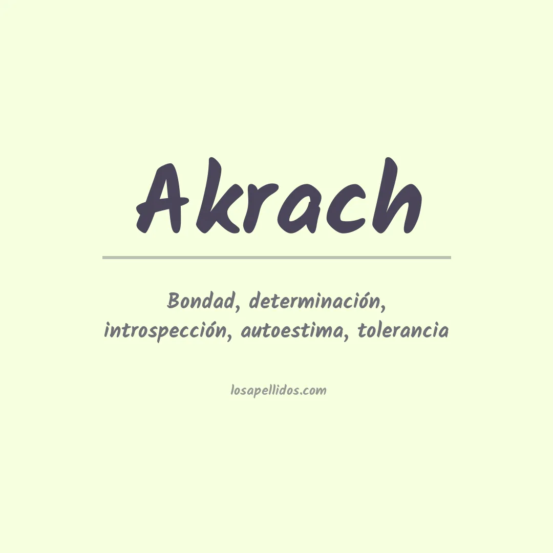 Apellido Akrach