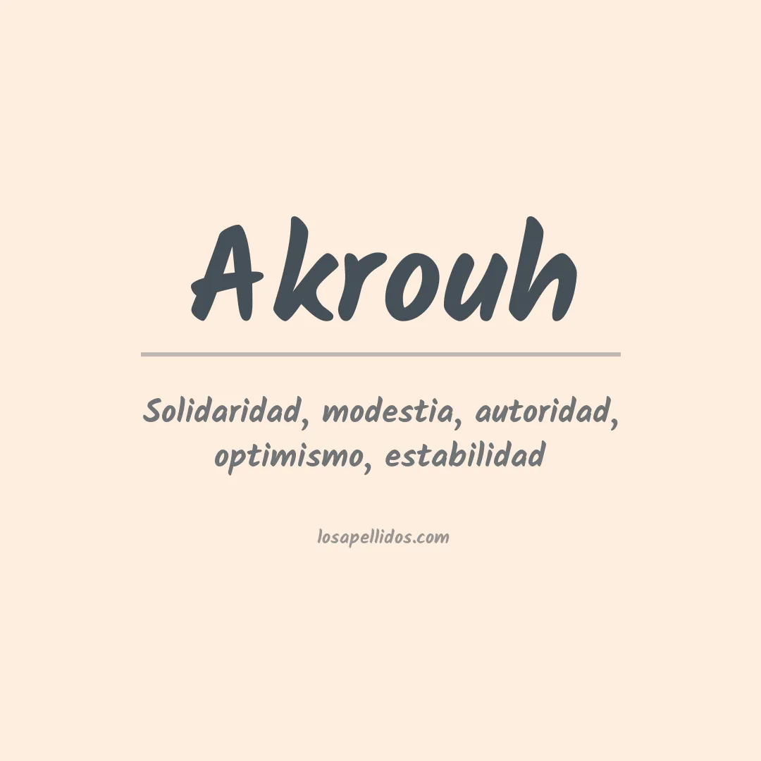 Apellido Akrouh