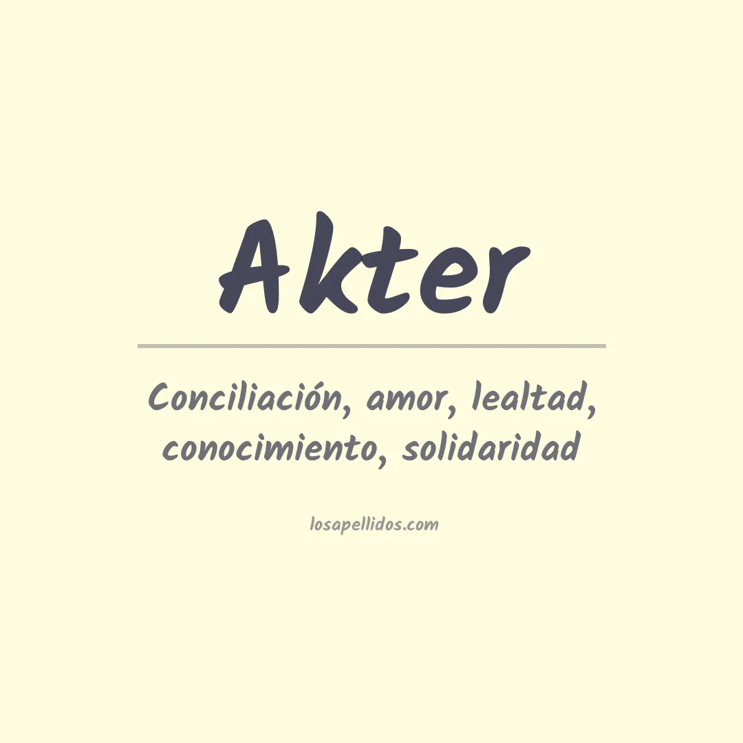 Apellido Akter