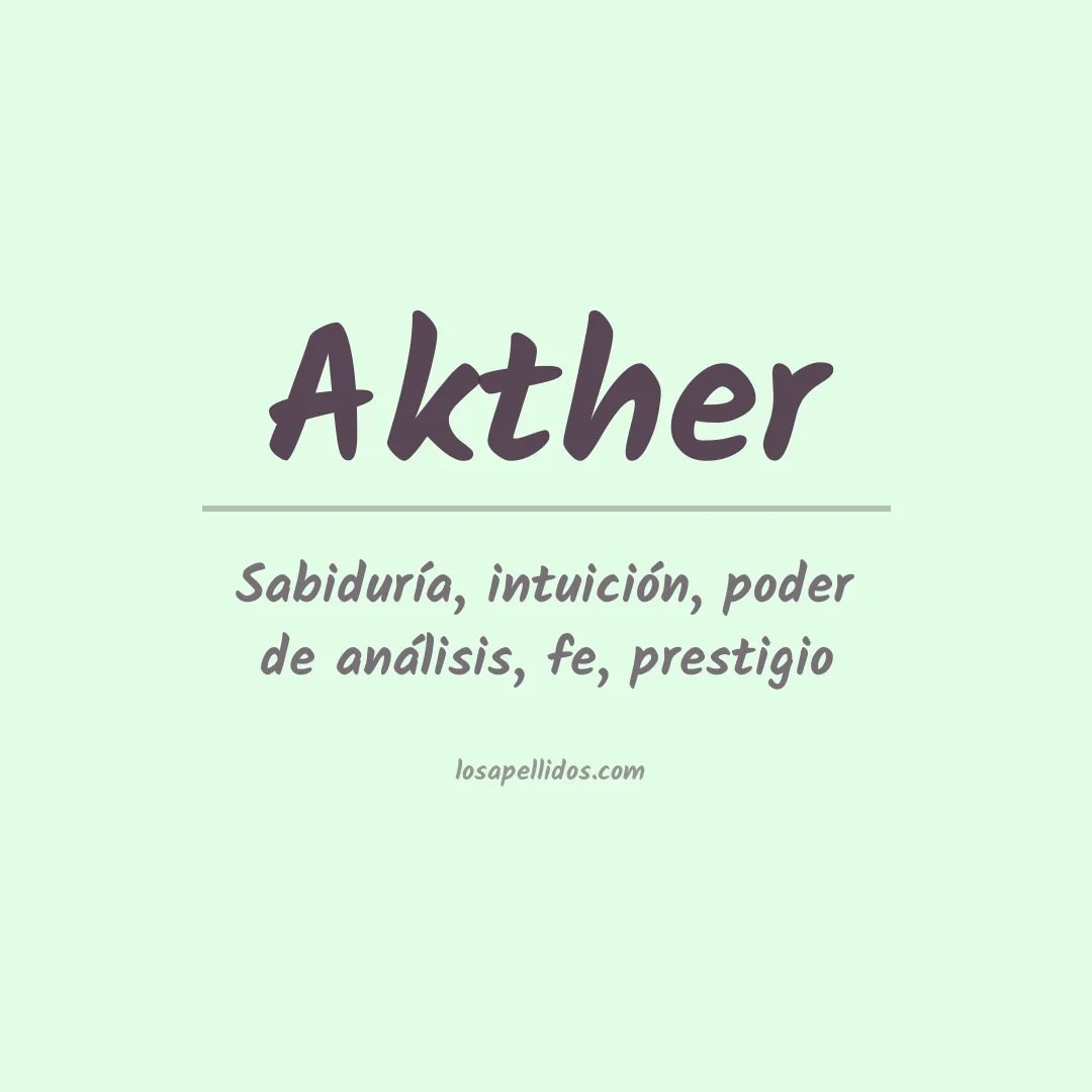 Apellido Akther