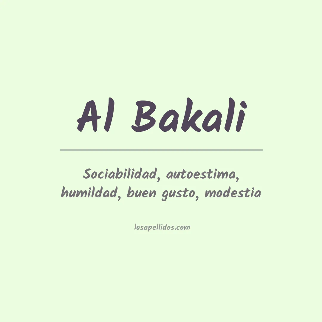 Apellido Al bakali