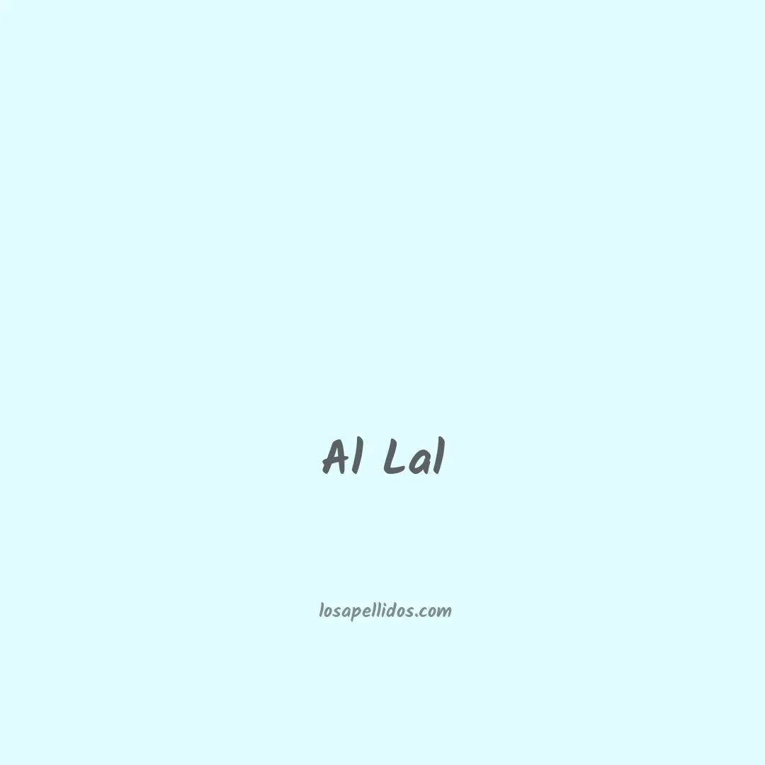 Al lal en chino