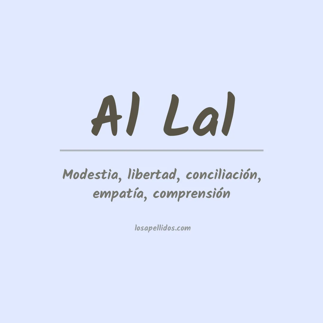 Significado del Apellido Al lal