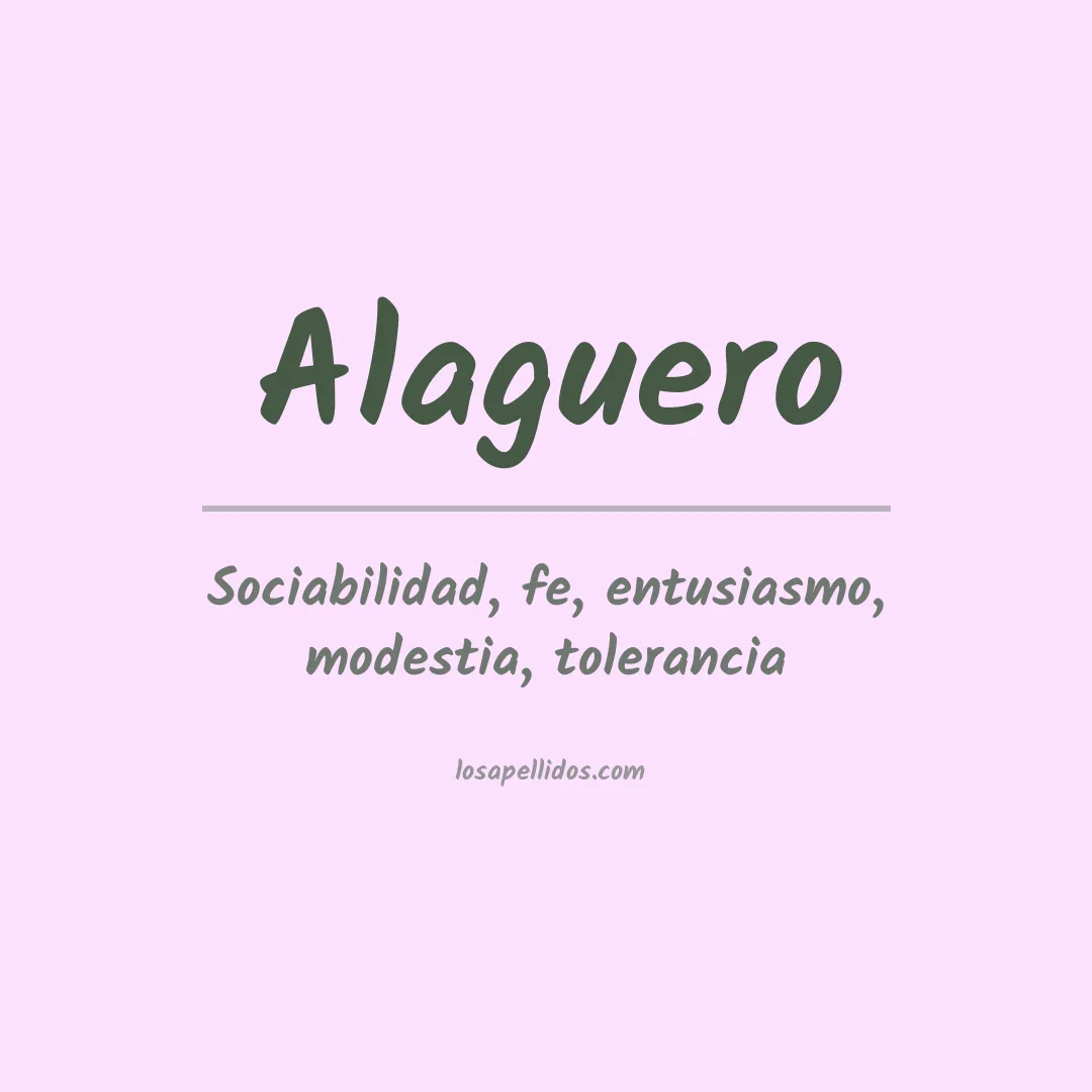 Apellido Alaguero
