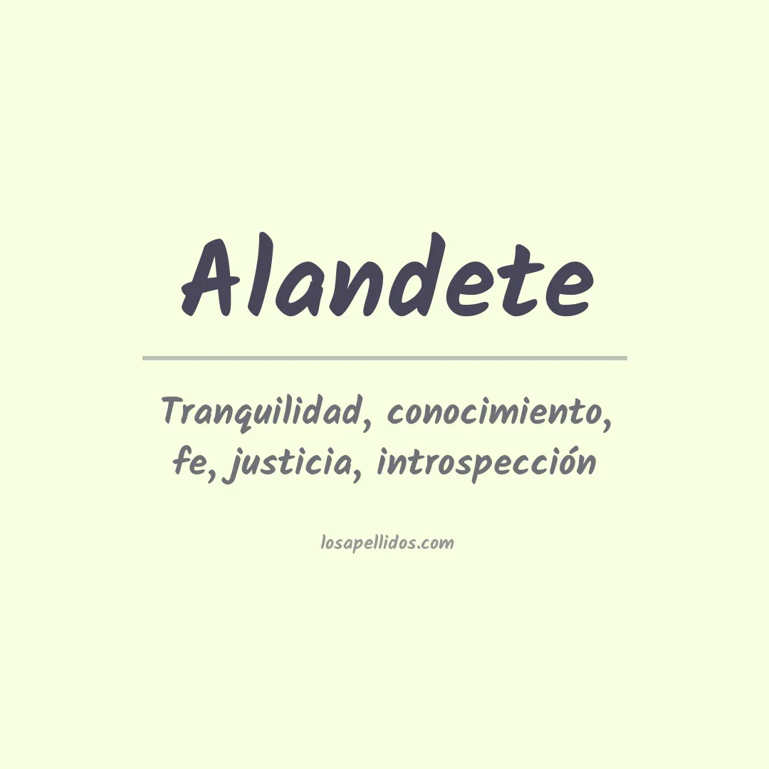 Apellido Alandete