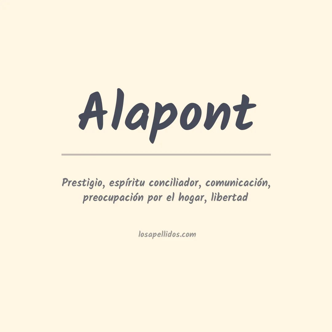 Apellido Alapont