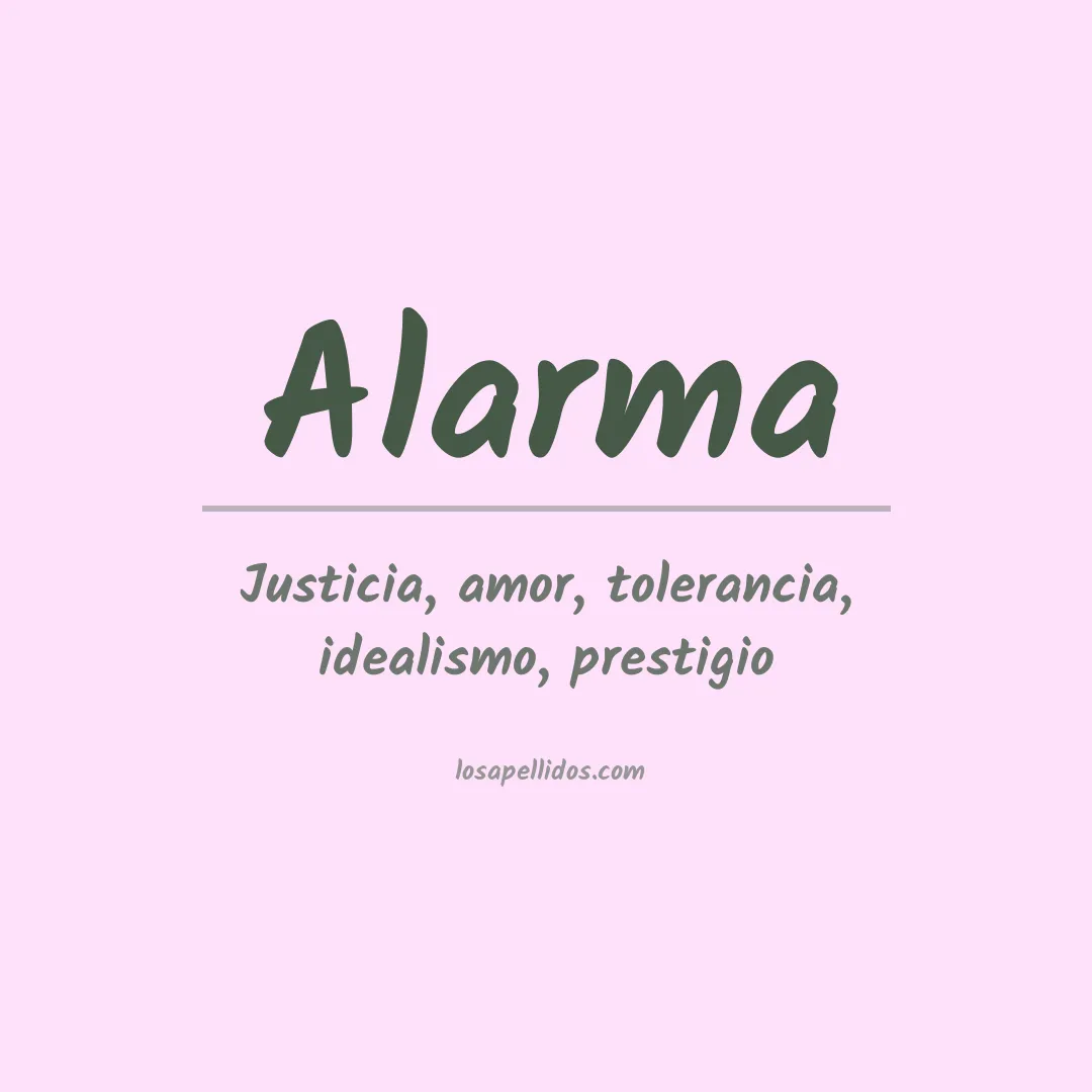 Significado del Apellido Alarma