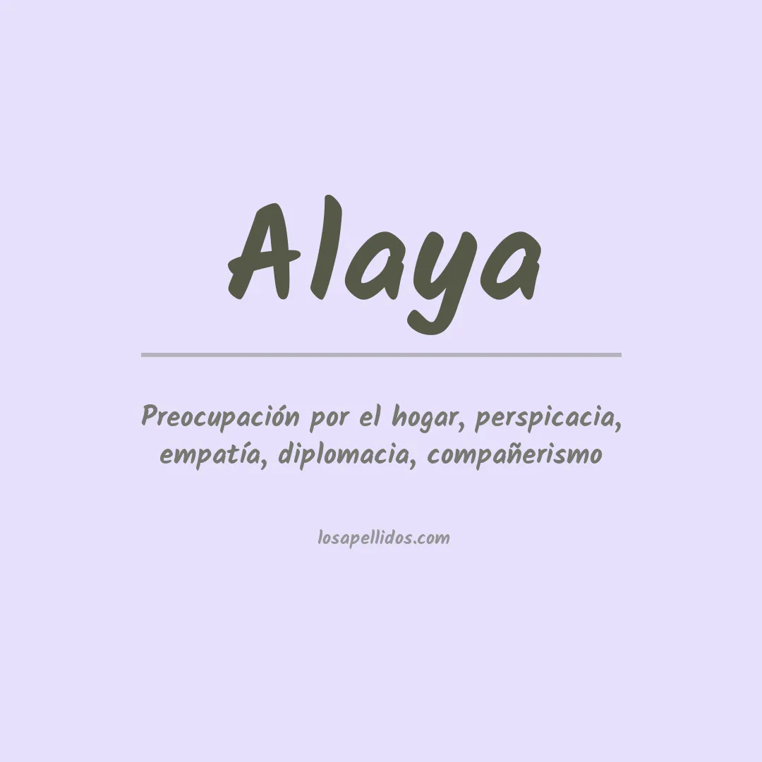 Apellido Alaya