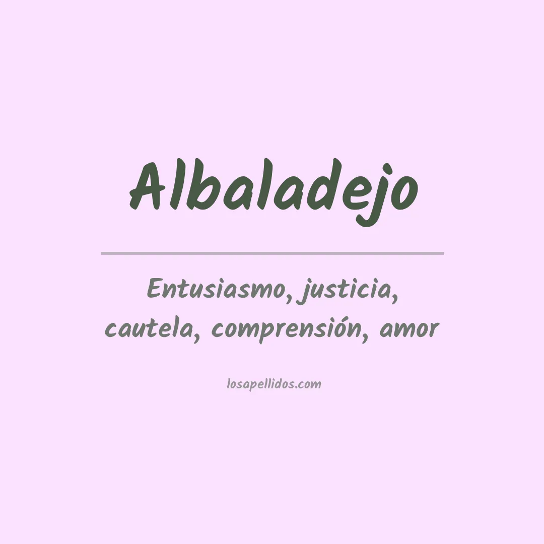 Apellido Albaladejo