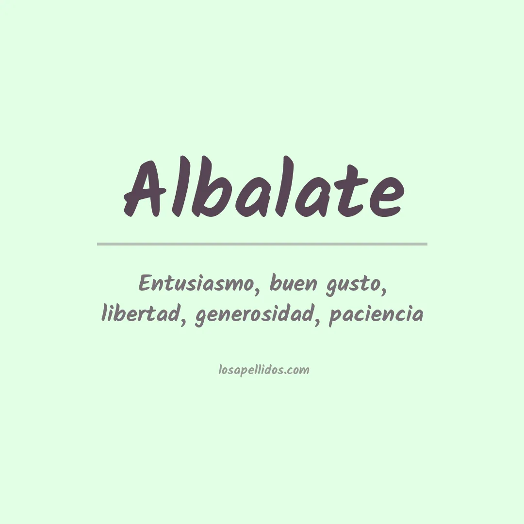 Apellido Albalate
