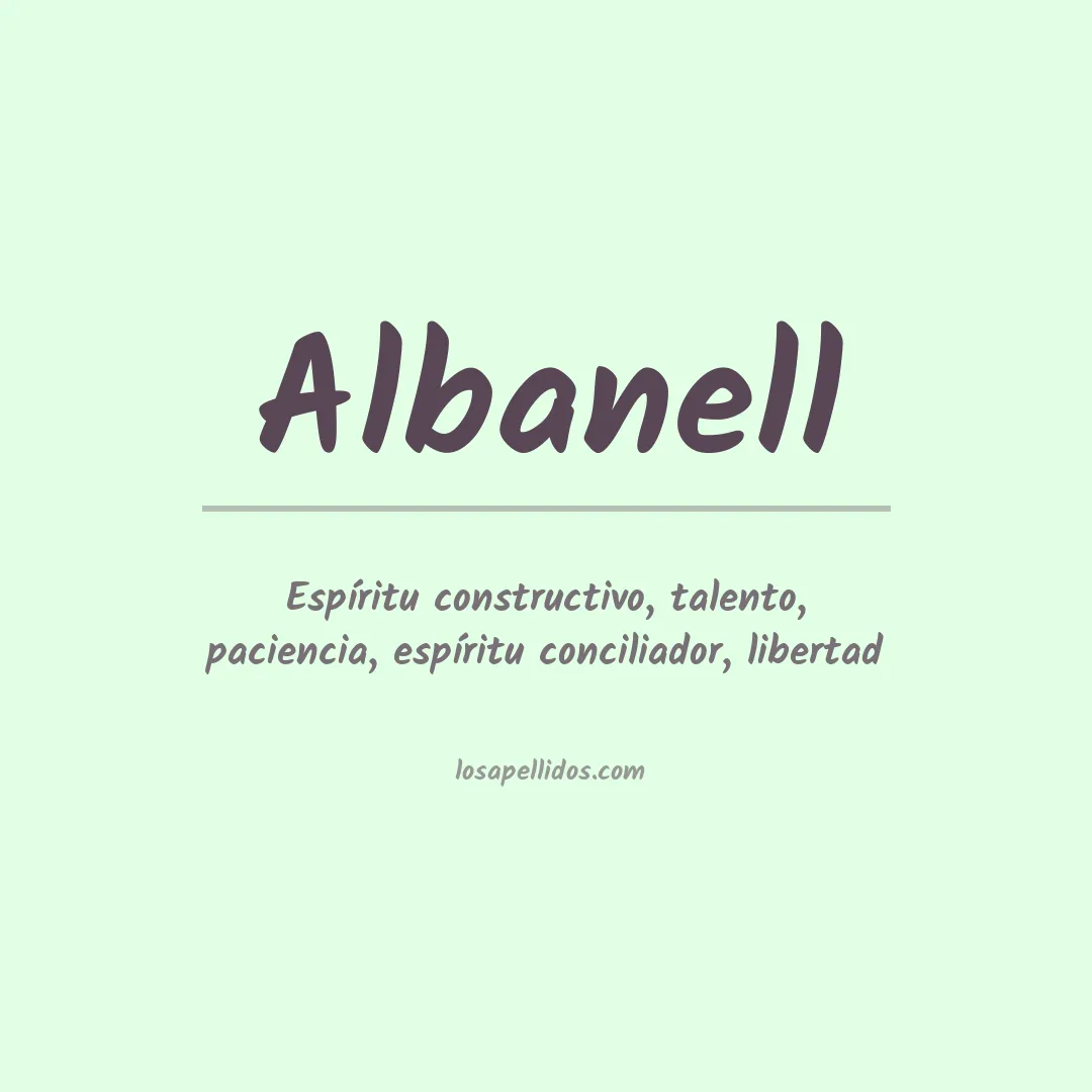 Apellido Albanell