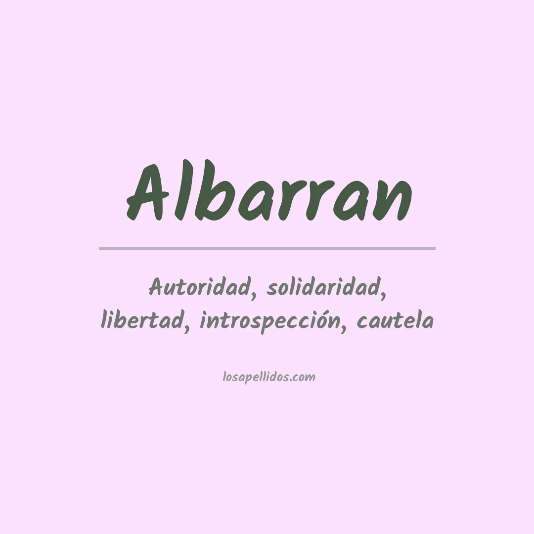 Significado del Apellido Albarrán