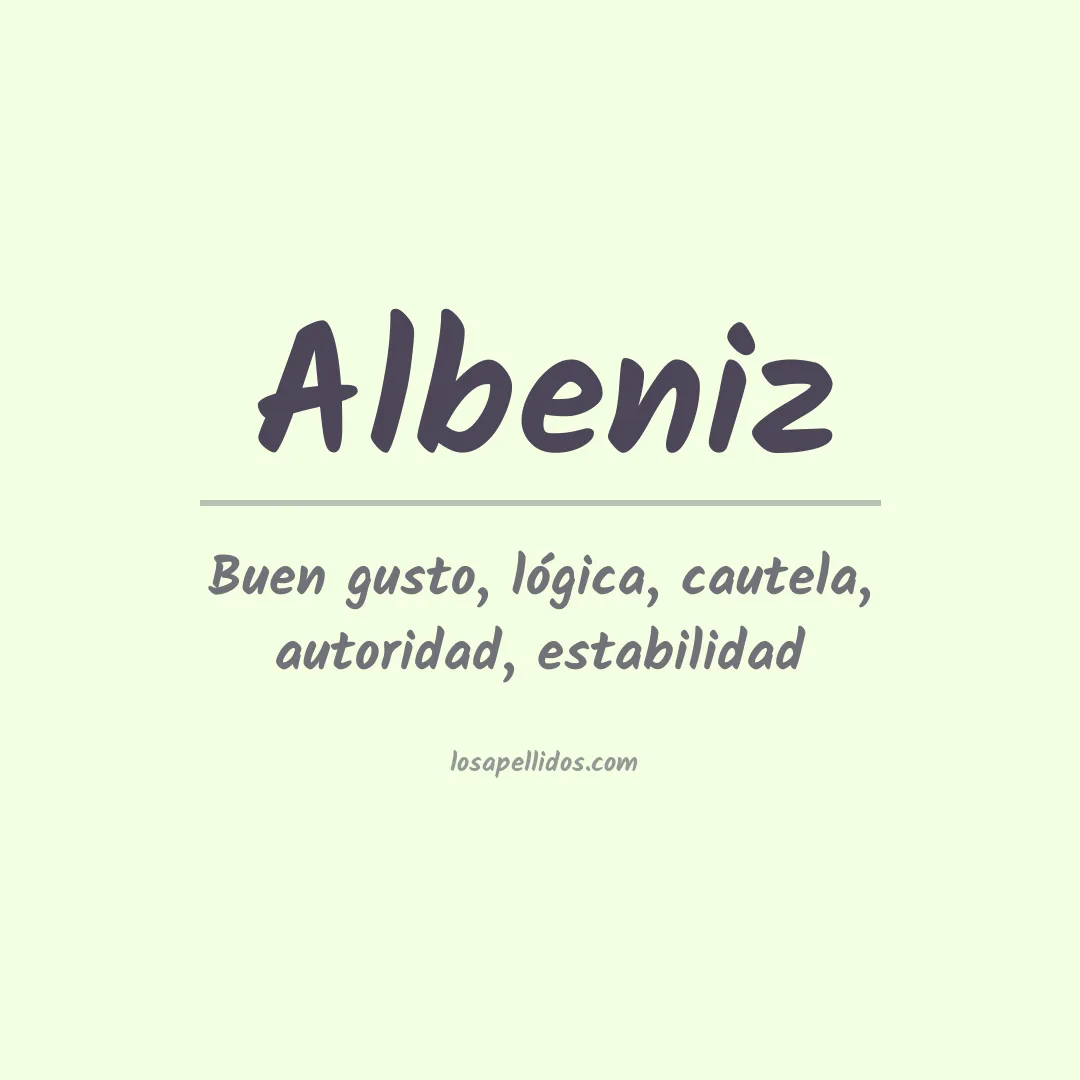 Significado del Apellido Albeniz
