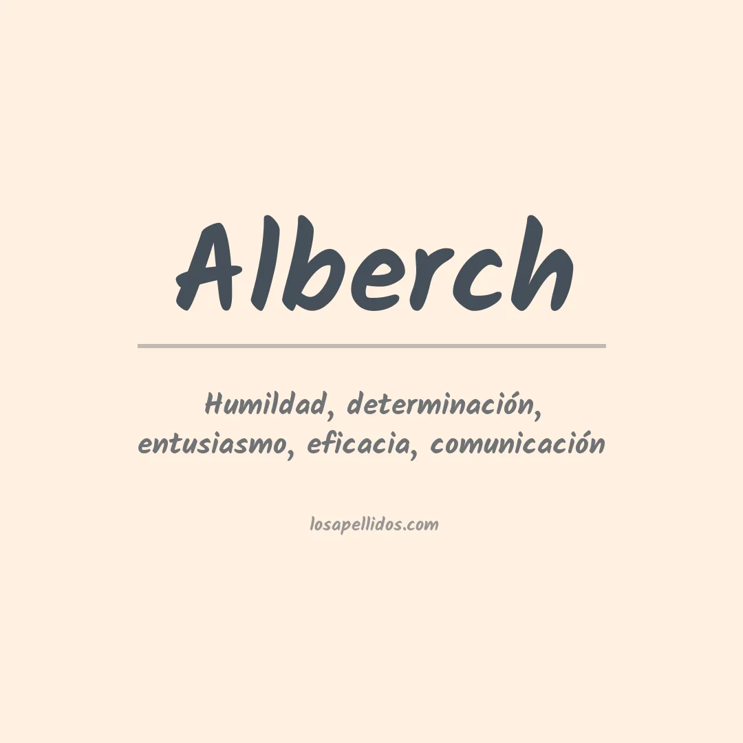 Significado del Apellido Alberch