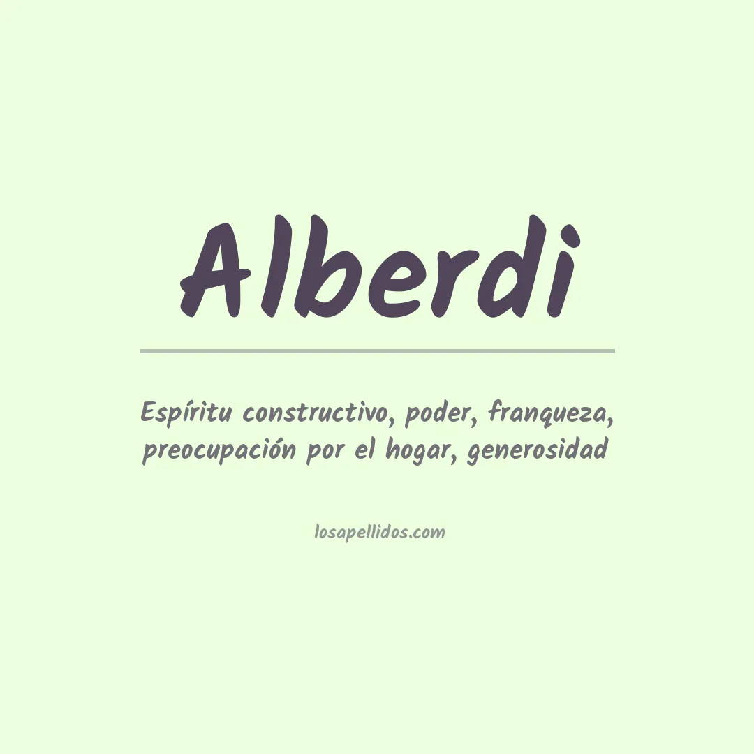 Apellido Alberdi