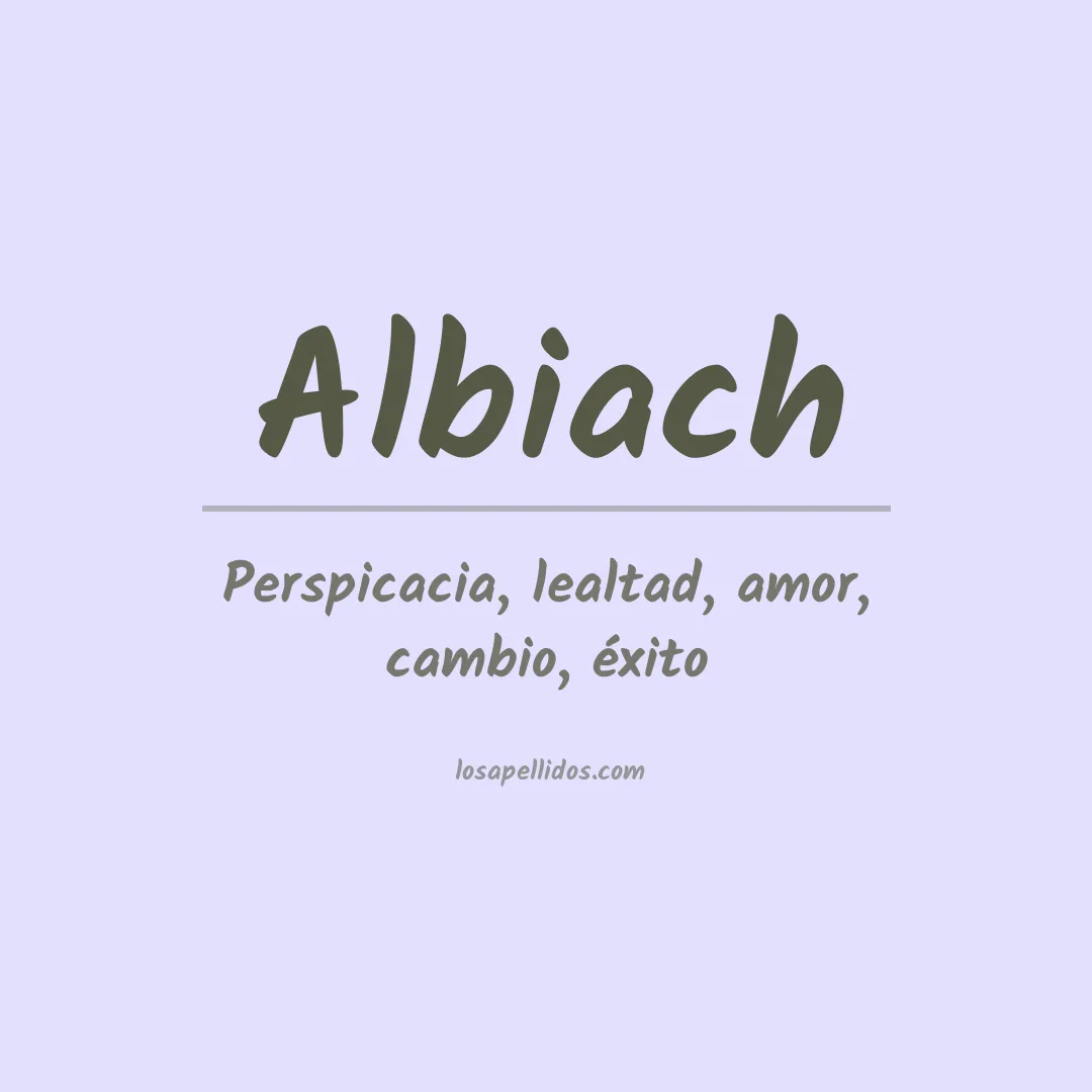 Apellido Albiach