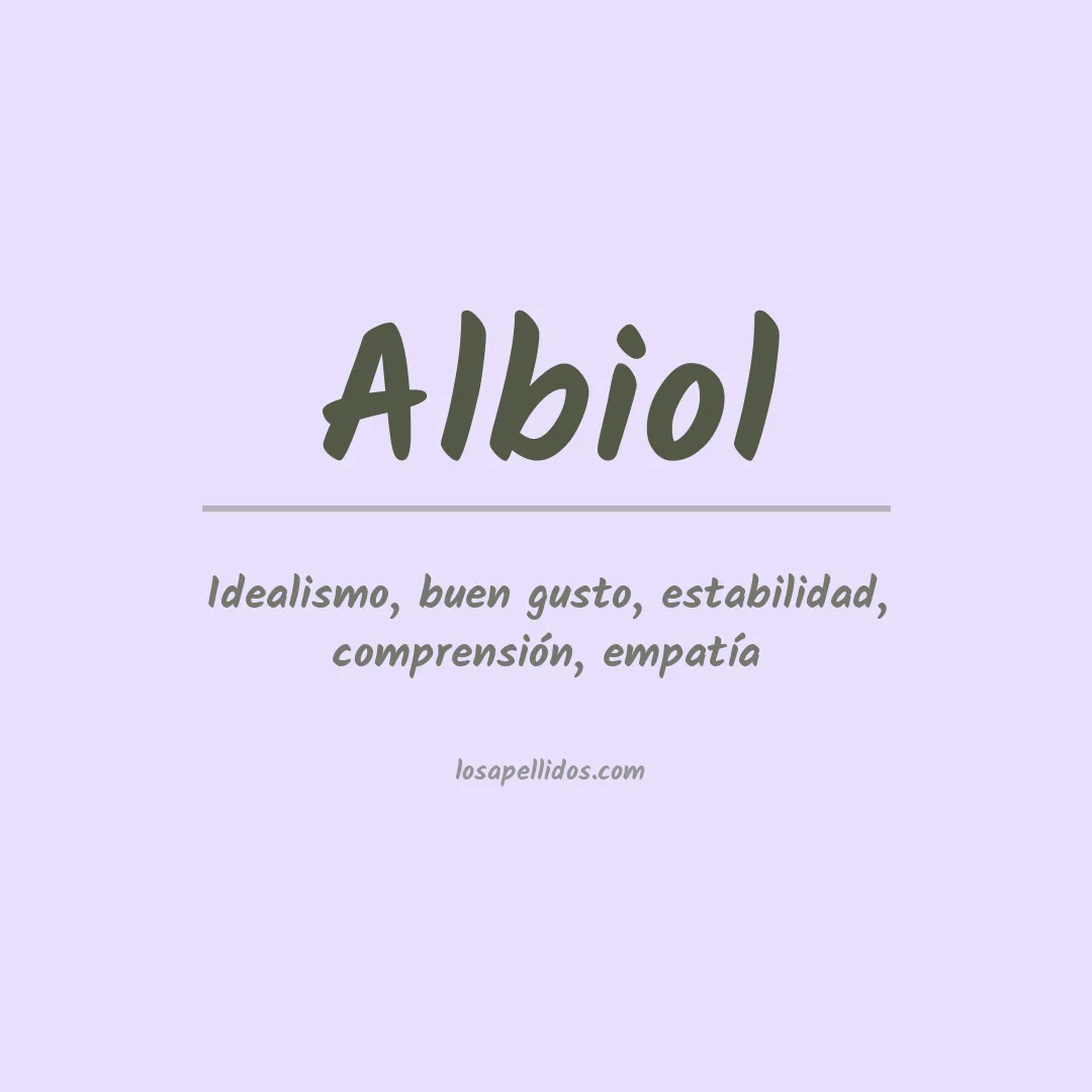 Apellido Albiol