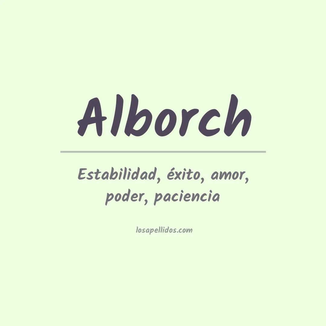 Apellido Alborch