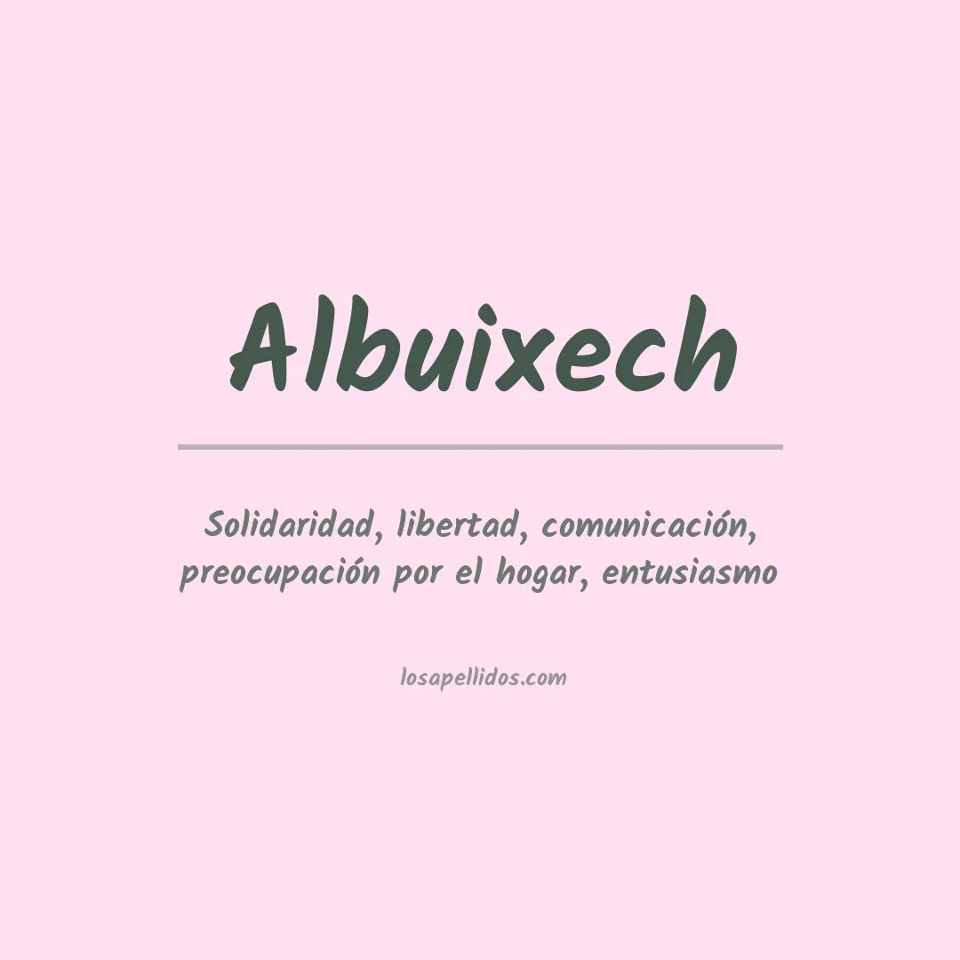 Apellido Albuixech