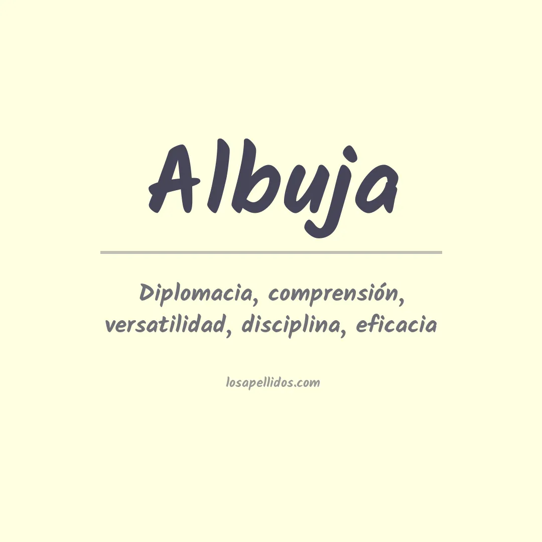 Significado del Apellido Albuja
