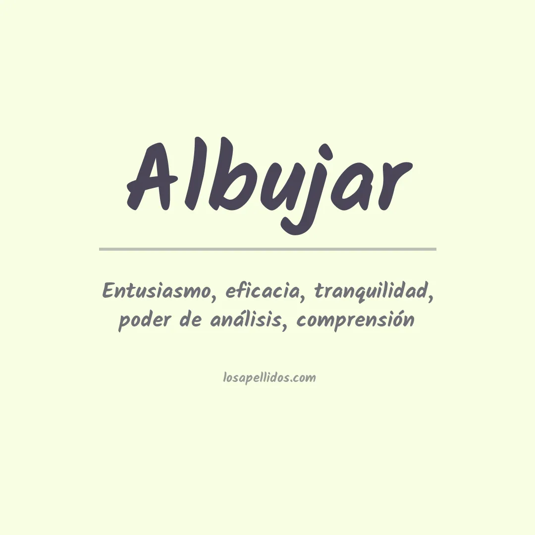 Significado del Apellido Albujar