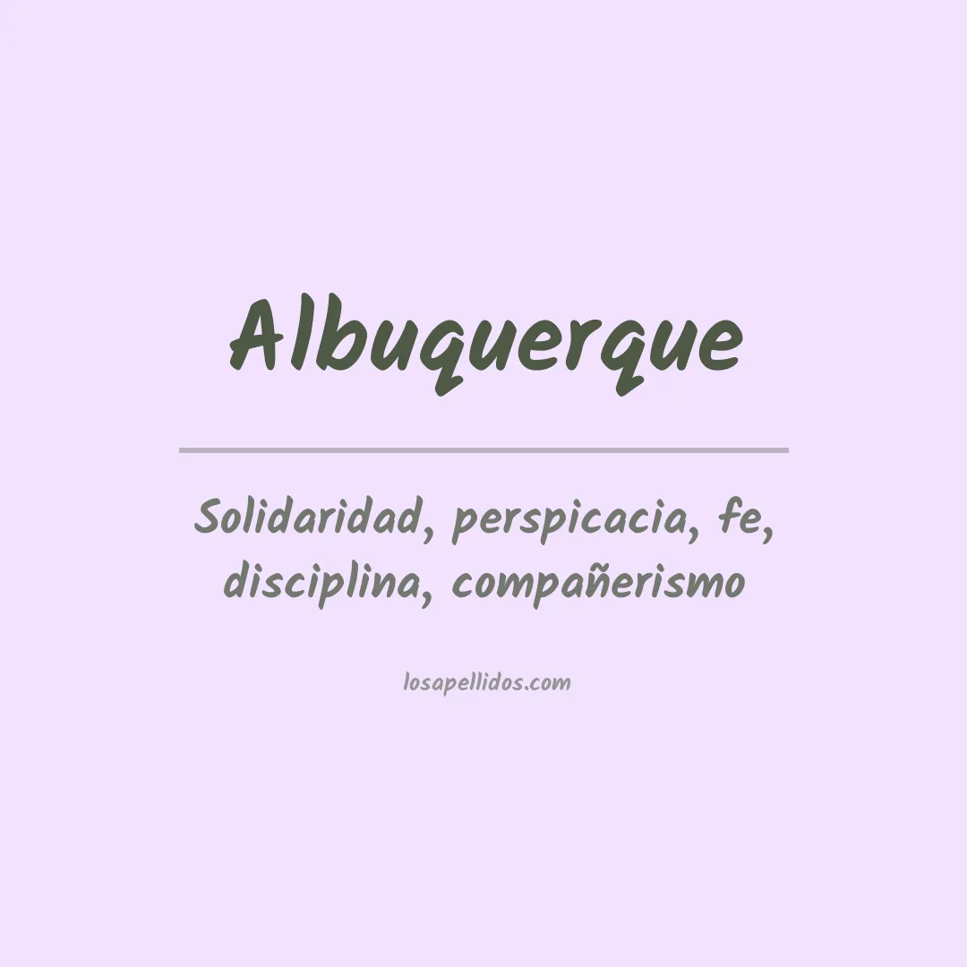 Apellido Albuquerque