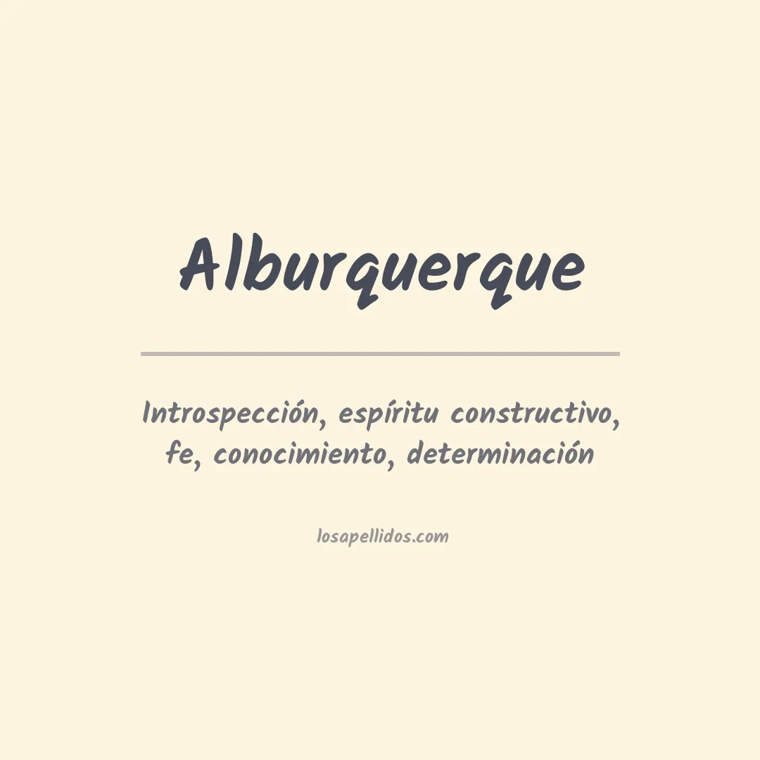Apellido Alburquerque